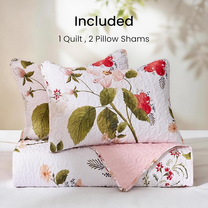 EXQ Home Printed Quilt Set Full Queen Size Monet Graden Bedspread Set | Bedding - Image 7