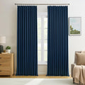 Navy Blackout Curtains 72 Wide x 105 inch Long 2 Panels by KEQIAOSUOCAI