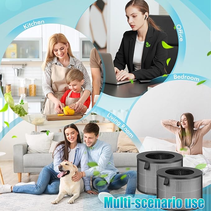 U9CV2B Filter Replacement-Compatible with LG PuriCare AeroTower Fan U9C Series U9CV2B,U9CS1C,U9CV1C Air Cleaner Purifier Filter,3-in-1 Ture Filter and Activated Carbon Filter(U9CV2B 2Pack)