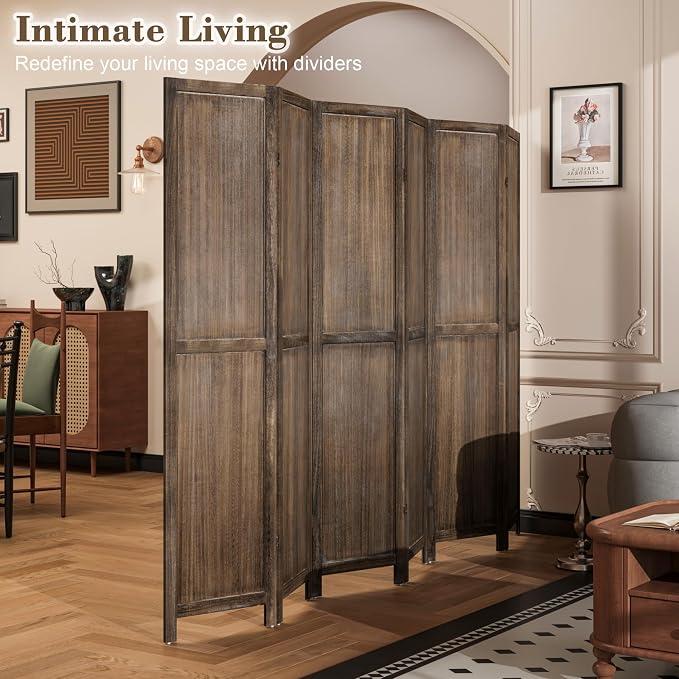 WelFurGeer 6 Panel Room Divider Screen - Image 2