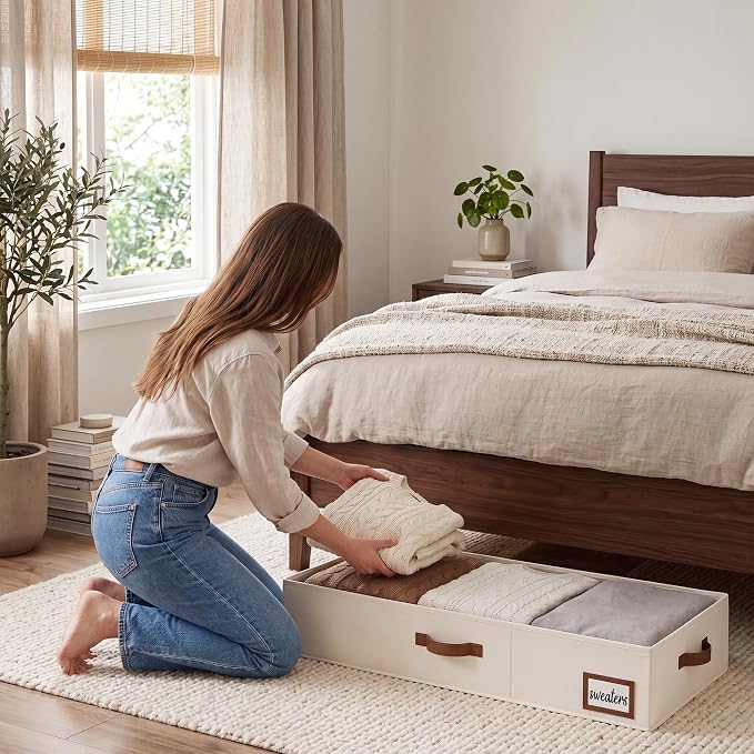 StorageWorks 6 Inch Low Profile Under Bed Storage Containers - Image 8