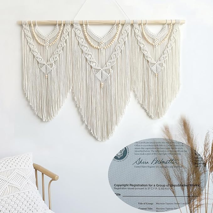 Achart Macrame Wall Hanging Large- Boho Wall Decor- large wall art- Wall Decor - Image 5