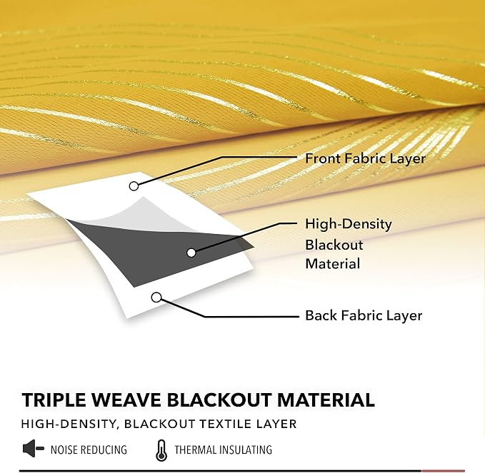 Deconovo Curtains for Living Room, Pattern Blackout Curtains 45 Inches Long | - Image 5