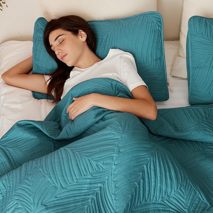 Exclusivo Mezcla California King Quilt Bedding Set, Microfiber Bedspreads | - Image 4