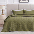 Love's cabin King Size Quilt Bedding Set Olive Green Bedspreads by Lovescabin