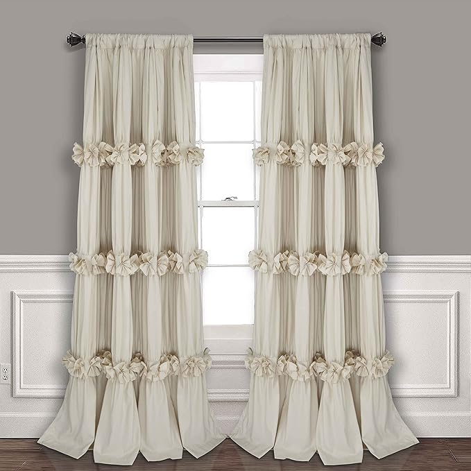 Thermal Insulated Window Curtains, Rustic Rod Pocket Drapes by Homechoice+Decor