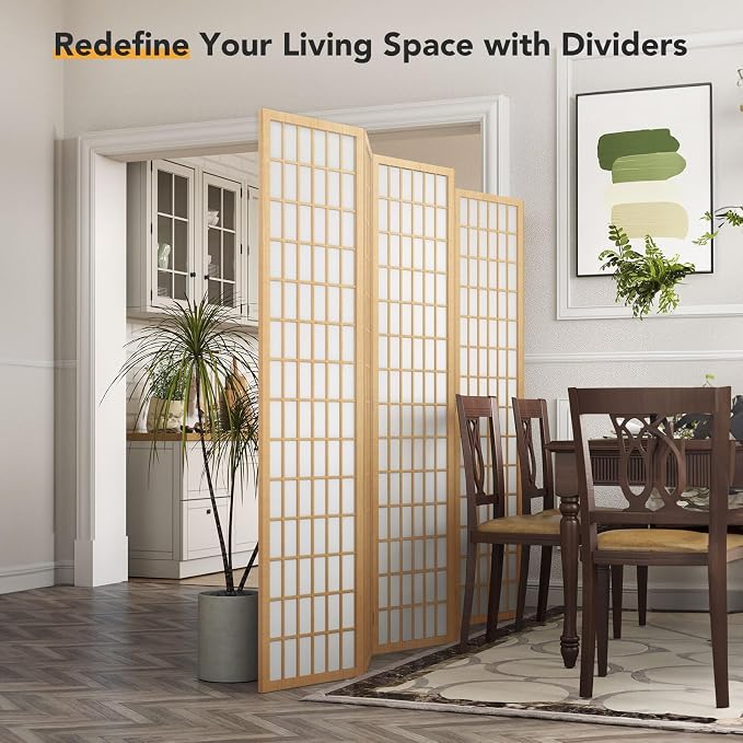 Room Divider Scree 8 Panel, 6Ft Folding Privacy Screen - Image 6