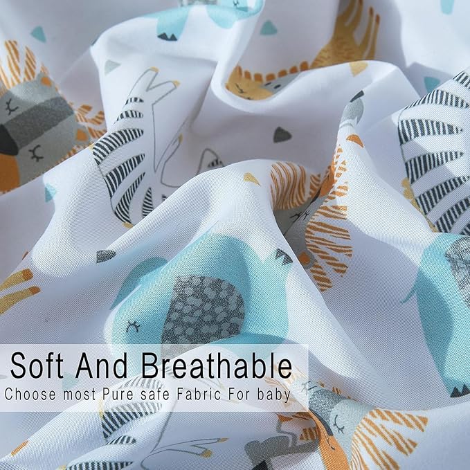 Bimocosy Crib Sheets 4 Pack, Baby Crib Sheets Fitted for Boys and Girls Breathable & Snug Fit, Soft Toddler Bed Sheets for Standard Crib Mattress Nursery Daycare Essentials, Starry Safari