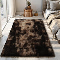 Mottled Brown 3x5 Area Rugs for Bedroom, Fluffy Shag Rug Small Carpet | by Yongyangjuxi