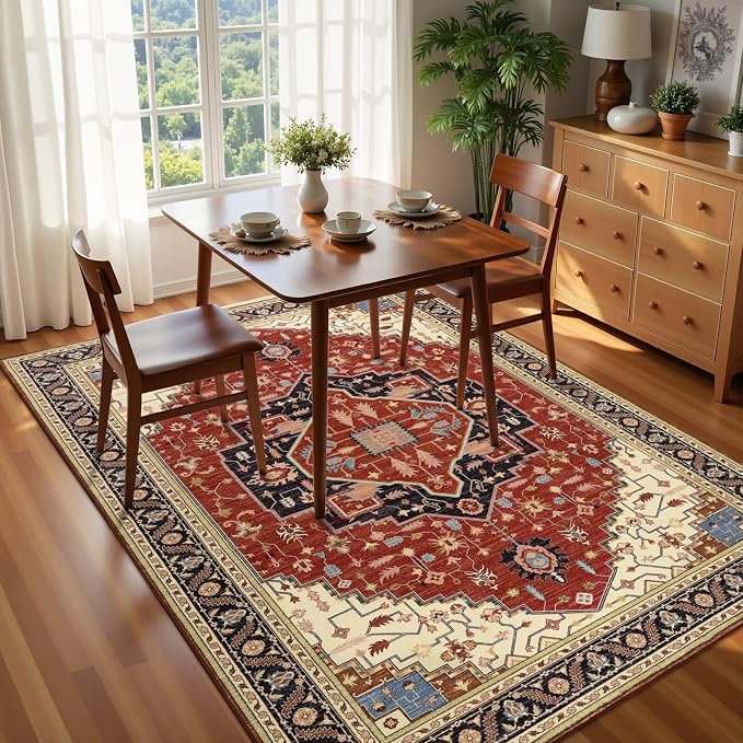 Macgace Washable Vintage Area Rug - Image 2