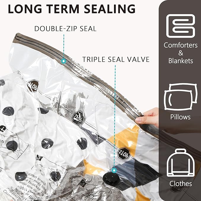 Vacuum Storage Bags, Compression Packing Space Saver Seal Bags - Image 5