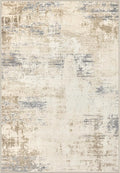 2x3 Washable Entryway Rug: Modern Abstract Soft Carpet Beige Brown | by FXRHLP