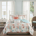 Madison Park Quilt Set Cottage Coastal Design, Starfish Print by MADISONPARK
