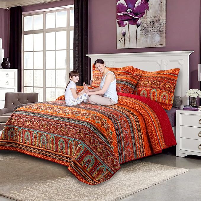 VAPUTAR Cotton Quilt King Size Bedding Set - Image 7