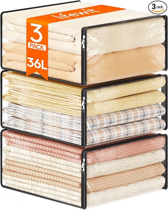 Lifewit 36L Clear Sheet Storage Bags by Lifewit