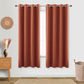 KOUFALL Burnt Orange Grommet Curtains 52x63 Inch Length by KOUFALL