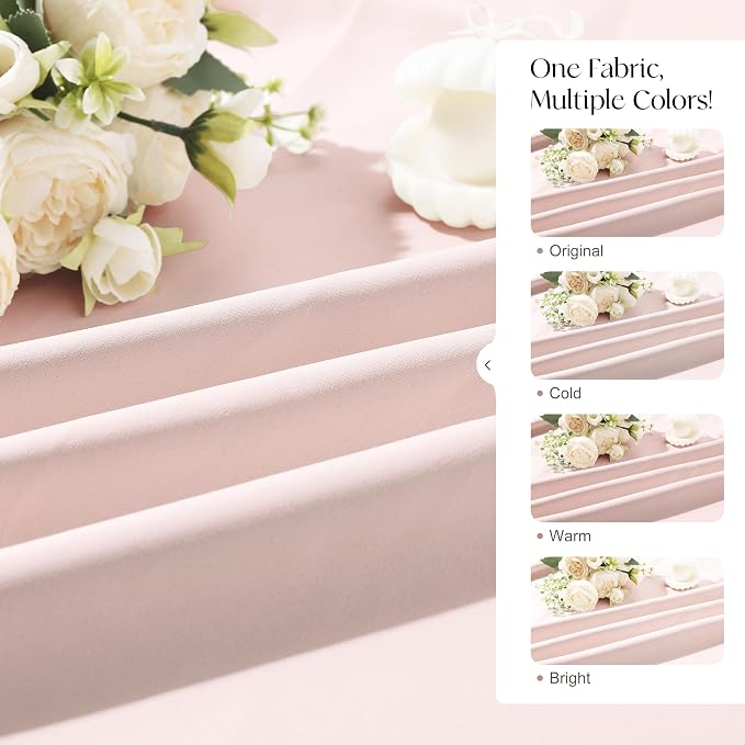 Etherealveil Baby Pink Pinch Pleated Blackout Curtains 2 Panels 40"x63" | Back - Image 7