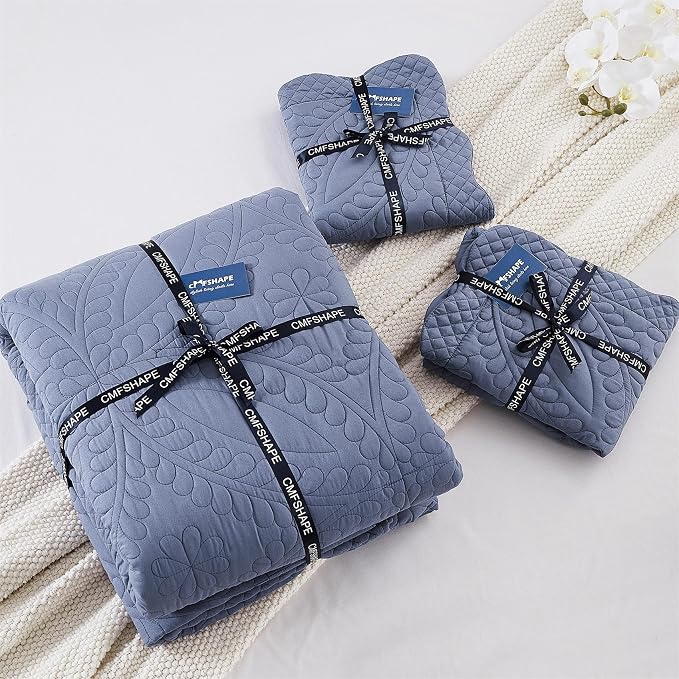 Cmfshape Oversize King Size Bedspread 120"x120", 3 Piece California King Quilt - Image 9