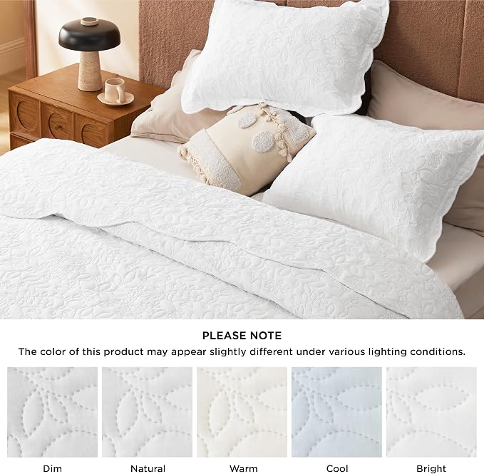Bedsure King Size Quilt Bedspread, Thin Comforter, Stitch-Free Quilt-Tech - Image 9