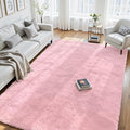 6x9 Fluffy Area Rug for Living Room: Soft Non-Slip Pink Shag Bedroom Carpet | by Oriannal