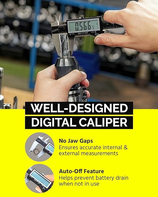 iGaging Premium IP54 0-4" EZ CAL Fractional Digital Caliper