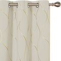Deconovo Curtains for Living Room, Pattern Blackout Curtains 63 Inches Long | by Unknown