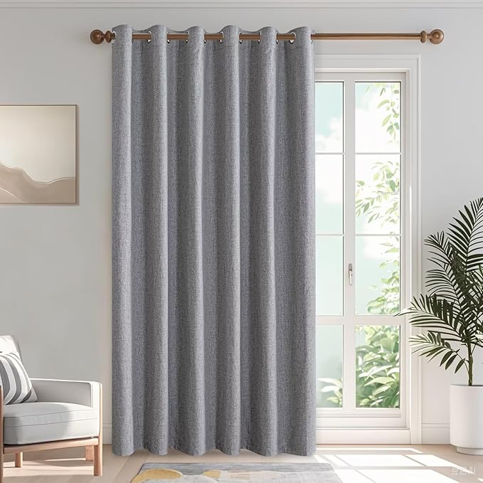 IGEMAEVE Blackout Curtains & Drapes Grey 100" W x 108" L | Bedroom | Living by IGEMAEVE
