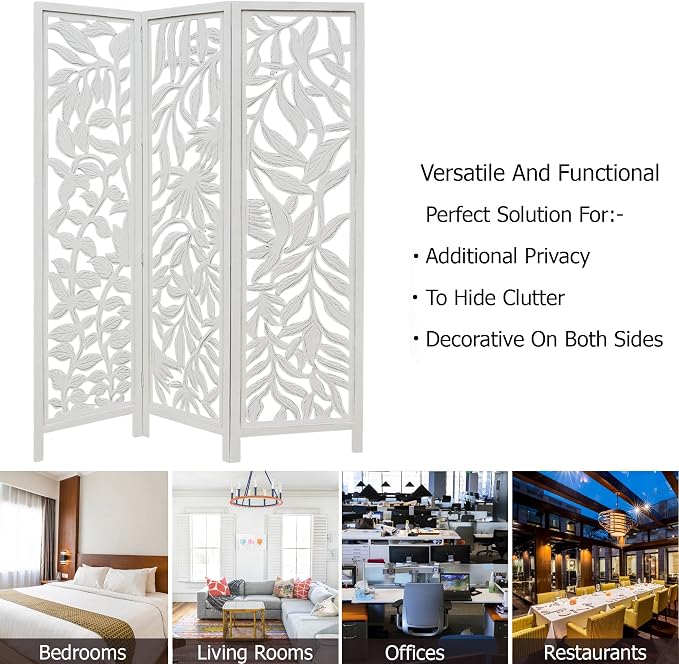 COTTON CRAFT Room Divider Wood Screen - Image 5