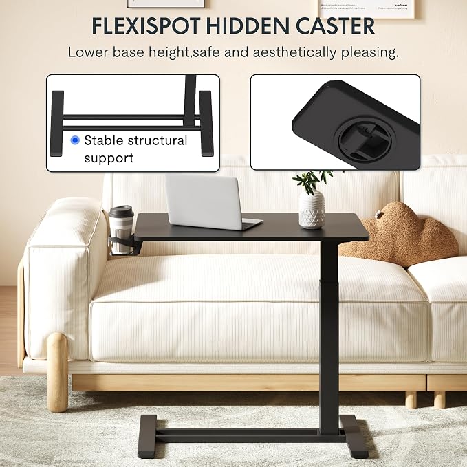 FLEXISPOT H7 32" Pneumatic Height-Adjustable Overbed Table - Image 6