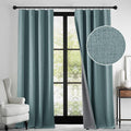 RYB HOME 100% Blackout Linen Textured Curtains 108 inches Long, Thermal by RYBHOME