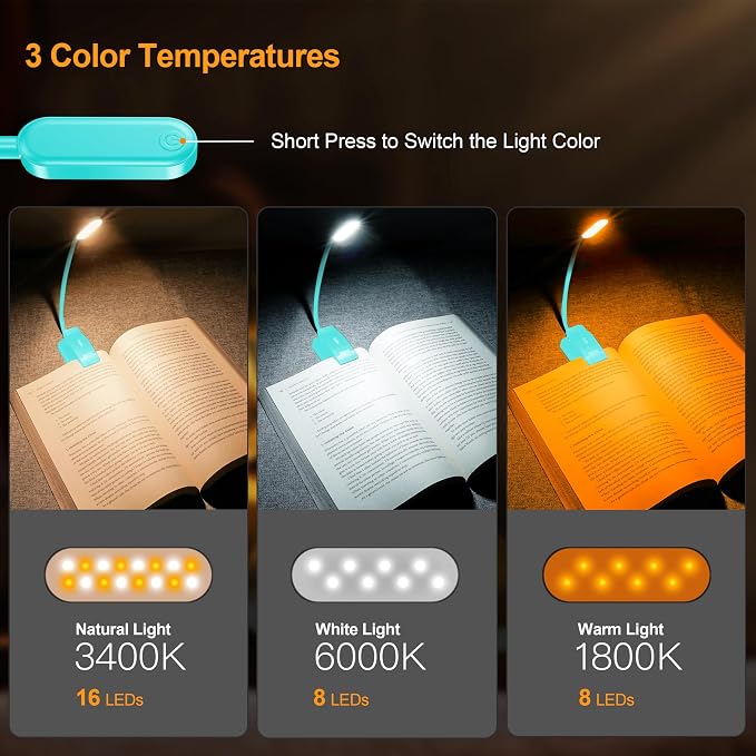 Gritin 16 LED Rechargeable Book Light - Image 2