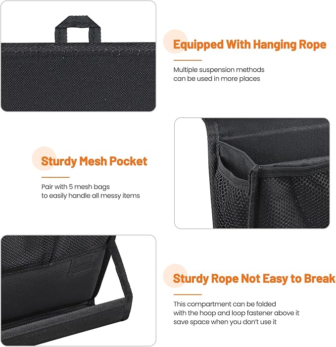 AKAYOK Bedside Caddy Hanging Bed Organizer Storage Bag Pocket - Image 3