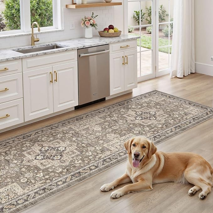 cotiled 3x8 Hallway Runner Rug for Entryway, Non-Slip Vintage, and Laundry Room - Image 9