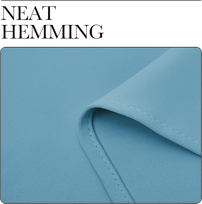 NICETOWN Teal Blue Blackout Curtains 90 inches Length - Image 6
