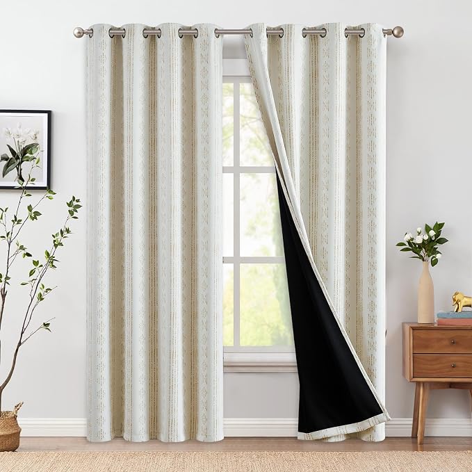 jinchan 95% Blackout Boho Curtains 84 Inch Longes by JINCHAN