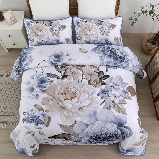 WONGS BEDDING Quilt King Size, Soft Microfiber Lightweight Bedspread Bedding Set - Image 2