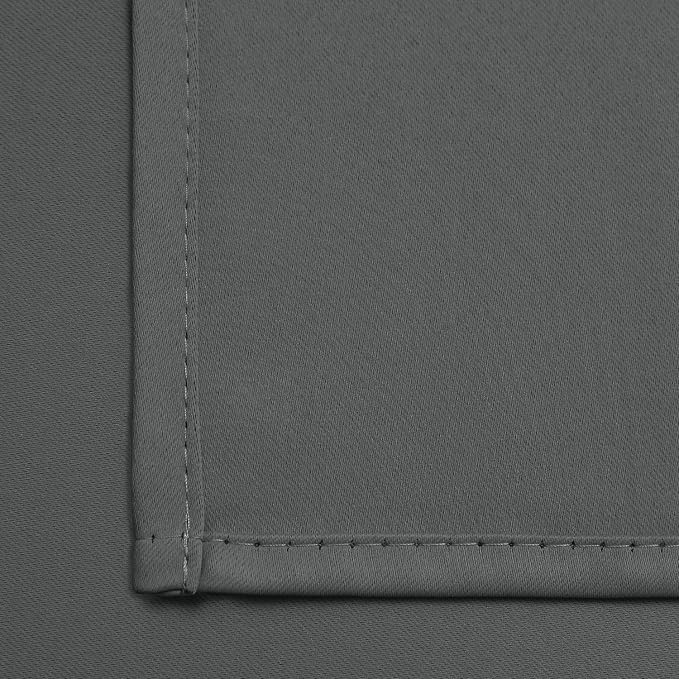Yakamok Blackout Curtains 38x45 inch Dark Grey Thermal Drapes-Bedroom | 2 panels - Image 5