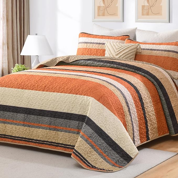 Dobuyly Boho Quilts Queen Size, Breathable All-Season, 3-Piece Set Fits Queen by Dobuyly