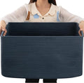 OIAHOMY 75L Large Blanket Basket, Woven Storage Basket by MasterofSpaceOptimization
