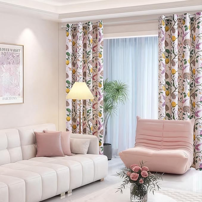 Topfinel Pink Blackout Window Curtains 72 Inch Length 2 Panels - Image 6