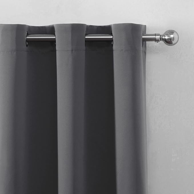 Frost Grey Blackout Curtains, 42 x 54 Inch Length, Grommet Bedroom & Living - Image 7