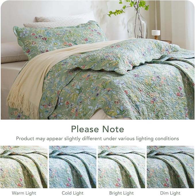 Lady Ann Oversized King Bedspread 120x120, Lightweight Quilted Coverlet 3 PCS - Image 9