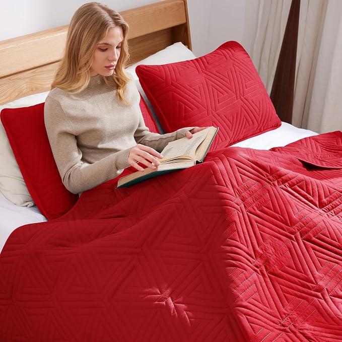 Whale Flotilla Soft Geometric Cal King Quilt Set - Image 3