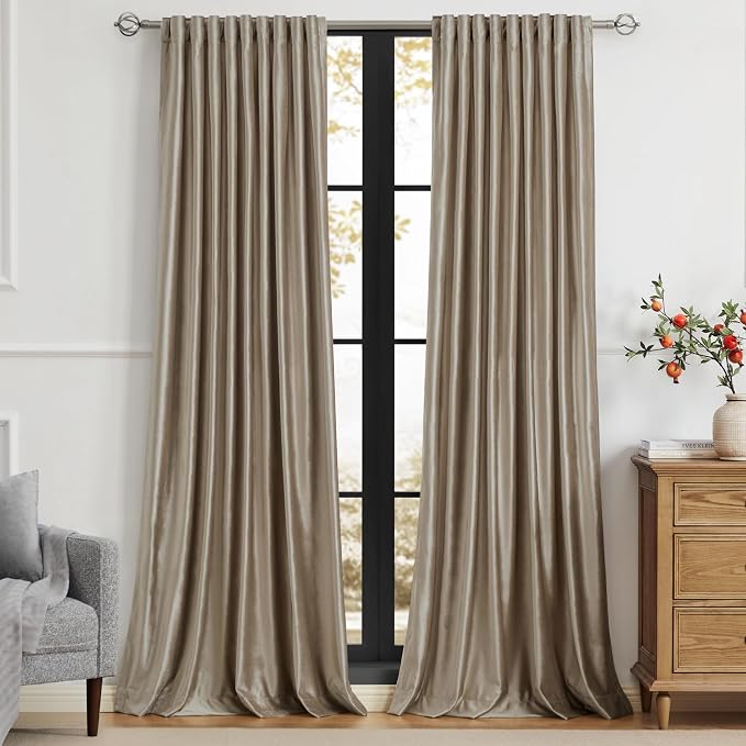 PRIMROSE Taupe Curtains 63 inch - Image 8