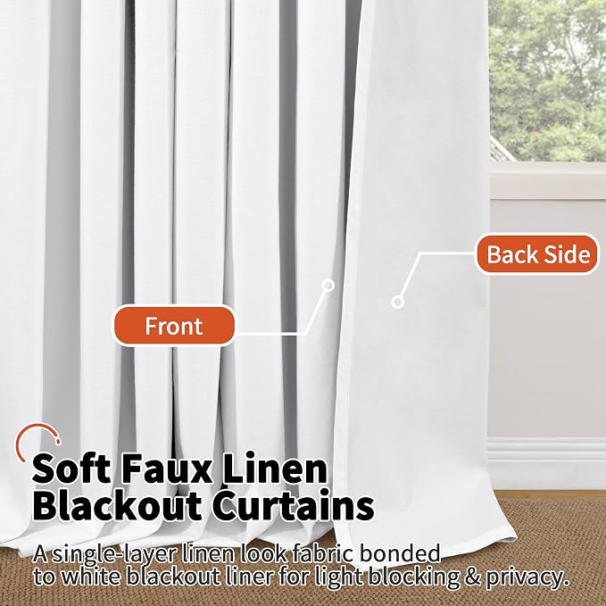 Linen Blackout Curtains for Living Room - Image 8