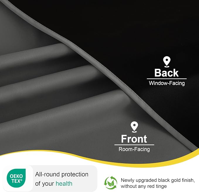 NICETOWN 100% Blackout Curtains 90 Inch Length - Image 8