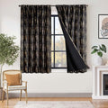 jinchan Boho Blackout Curtains 63 Inch Length Moon Phase Printed Drapes | Gold by JINCHAN