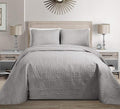 Fancy Collection Embossed Coverlet Bedspread Over Size Set Solid # Austin by Fancy+Linen