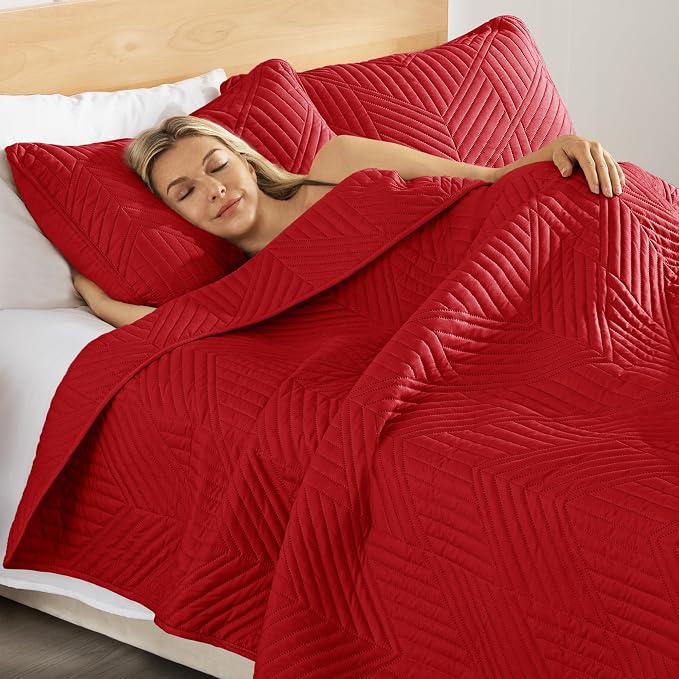 Exclusivo Mezcla Ultrasonic Twin Quilt Bedding Set, Soft Microfiber, Modern - Image 4