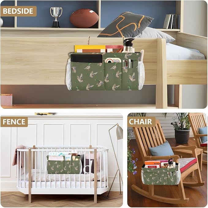 Mallard Ducks tag8 Bedside Caddy Storage Bag Bedside Organizer - Image 8
